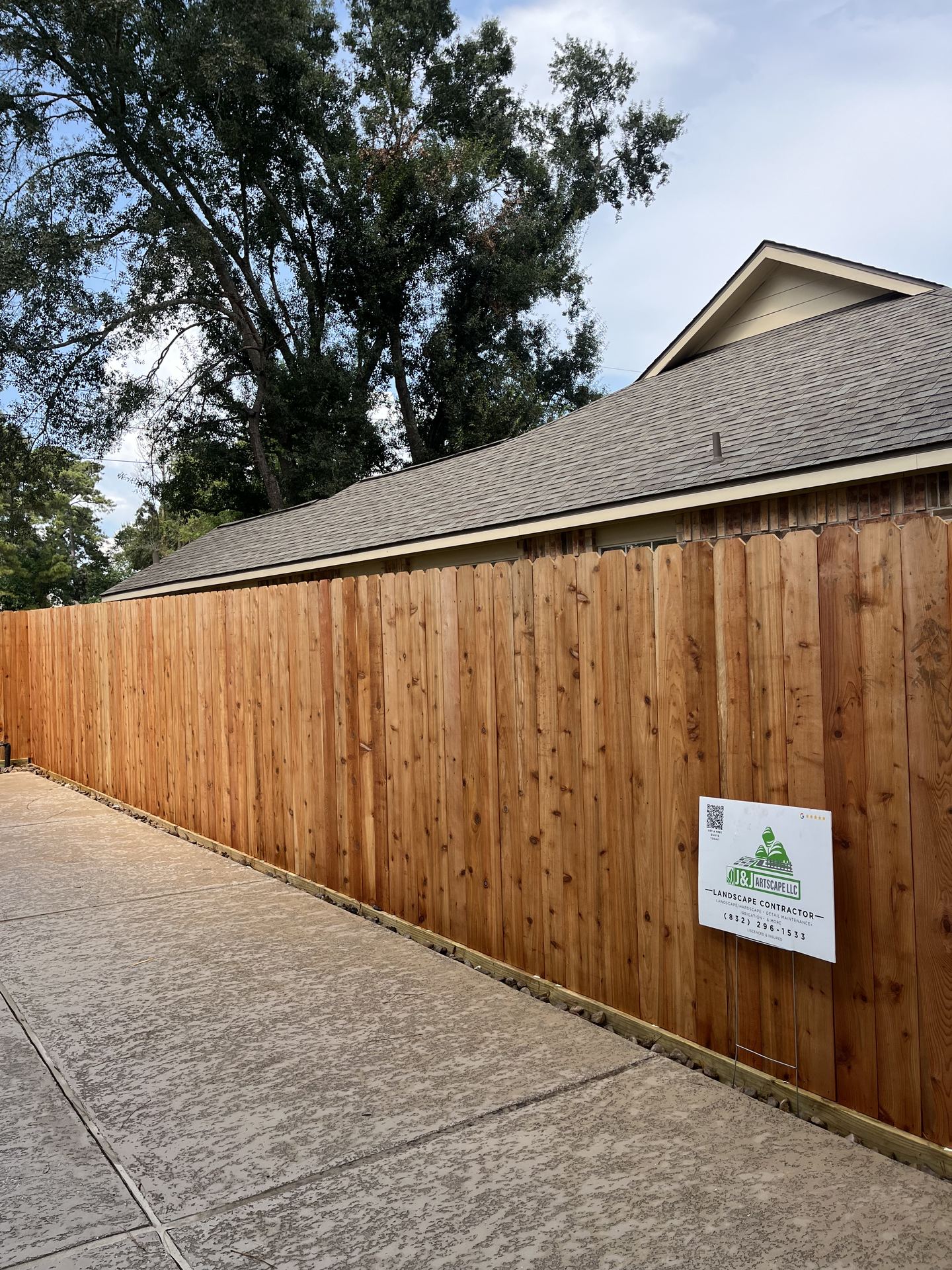 Cedar privacy fence installation Houston