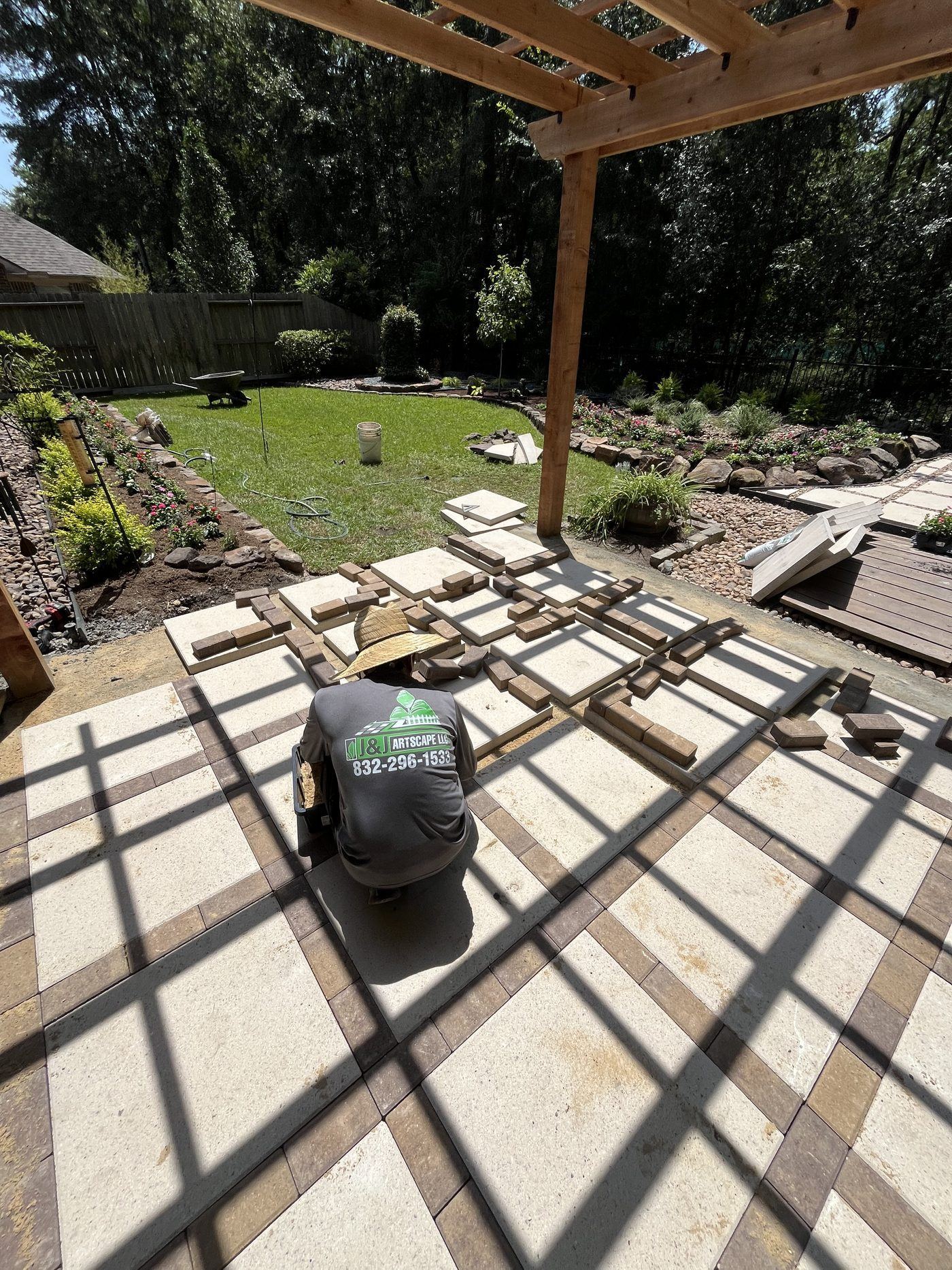 Paver patio installation Kingwood TX
